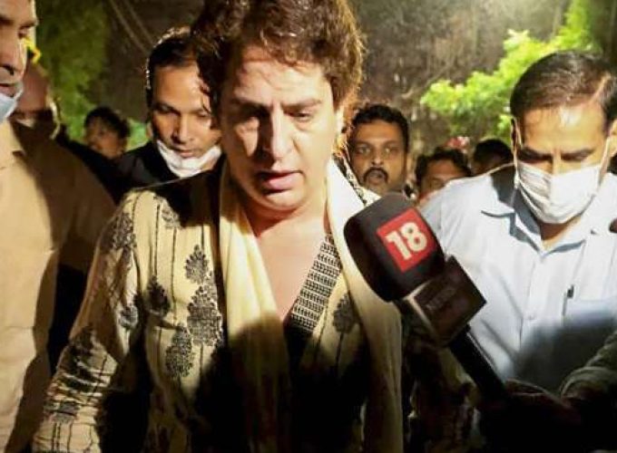 AICC General Secretary Priyanka Gandhi says UP police have been detained her without FIR for 28 hours