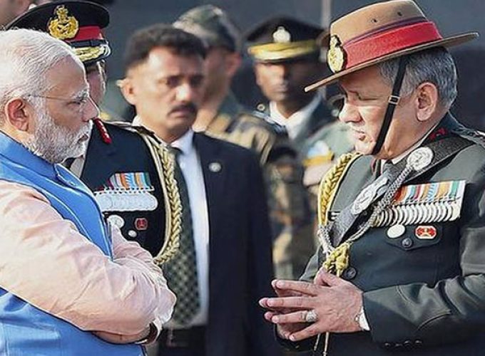 Bipin rawat and narandra modi