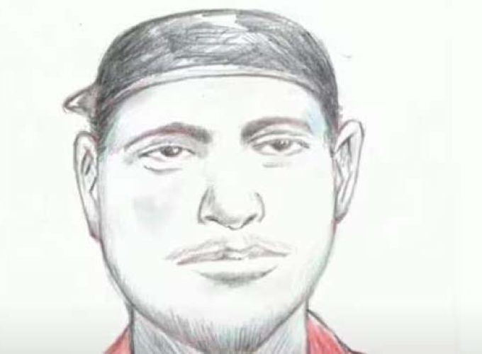 train fire suspect sketch