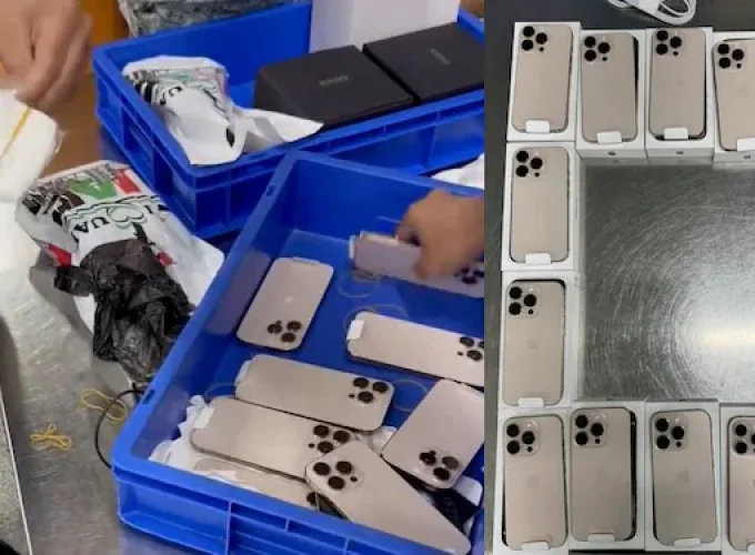 travellers-arrested-at-delhi-airport-for-smuggling-12-iphone-16-pro-max